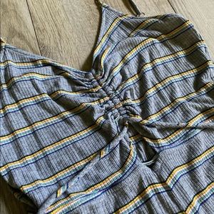 Striped, ribbed jumpsuit from target, small cutout